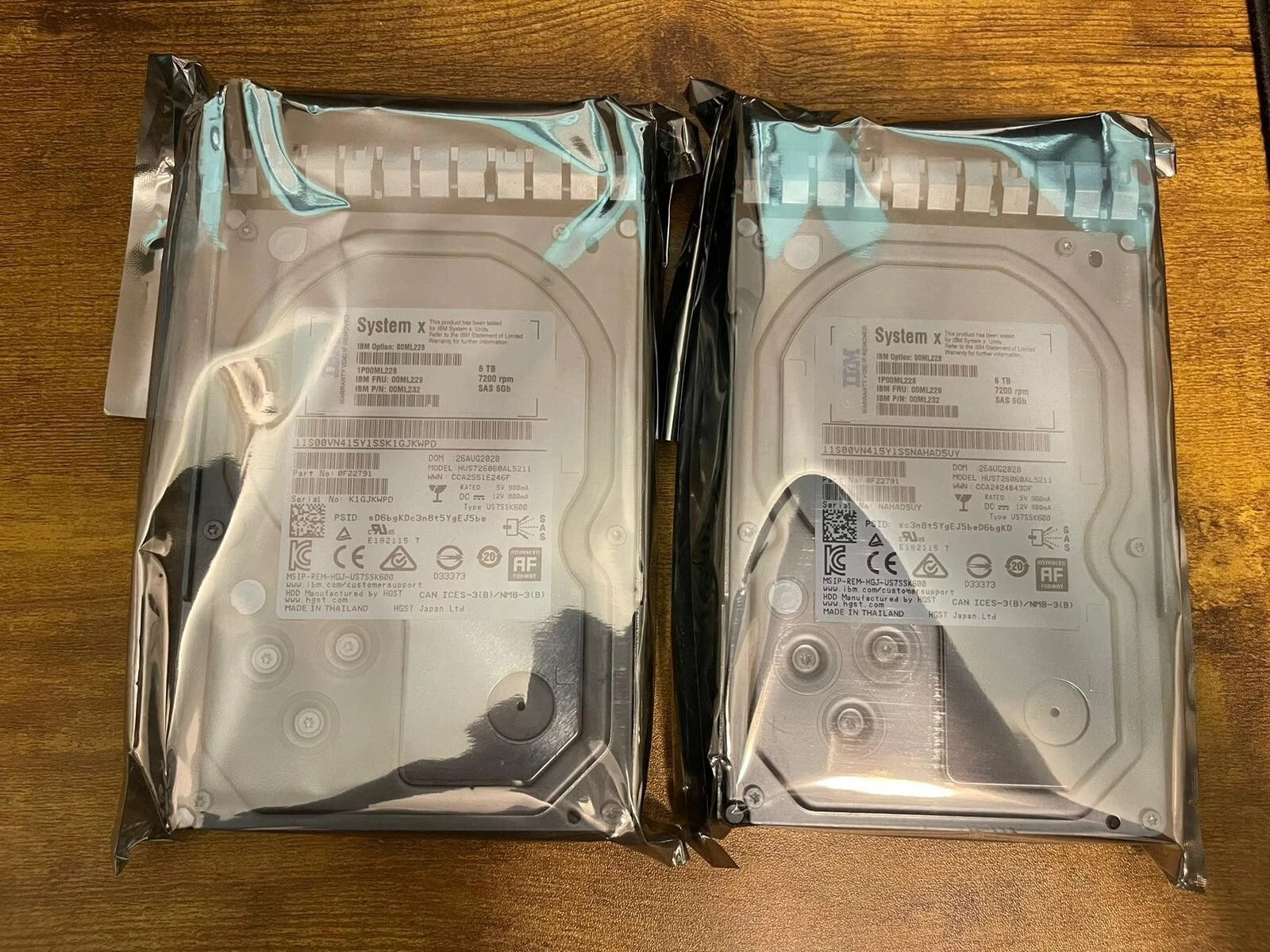 IBM LENOVO 00ML228 - 6TB 7.2K 6GBps NL SAS 3.5in G2HS 512e SED 00ML229 00ML232