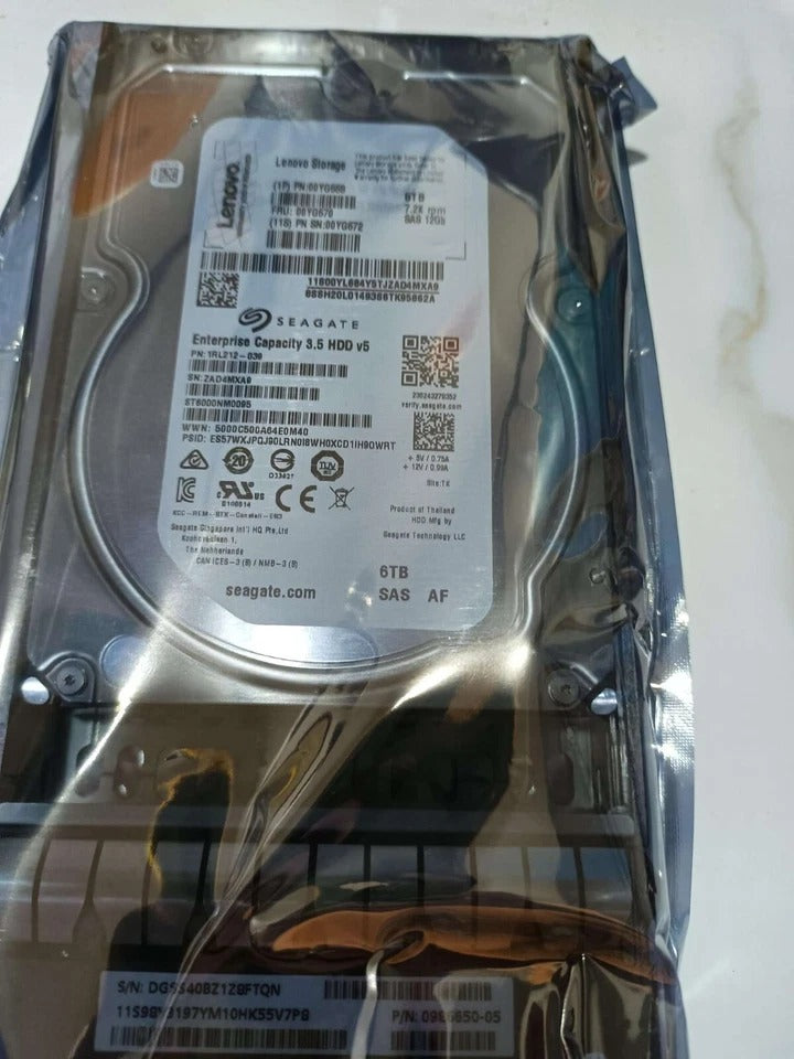 Lenovo 00YG668 00YG670 00YG672 6TB SAS 12Gbpcs 7.2K 3.5 HDD
