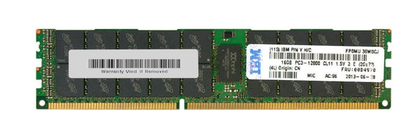 IBM 16GB 1600MHz PC3-12800 DDR3 240-Pin SDRAM ECC Reg Ram