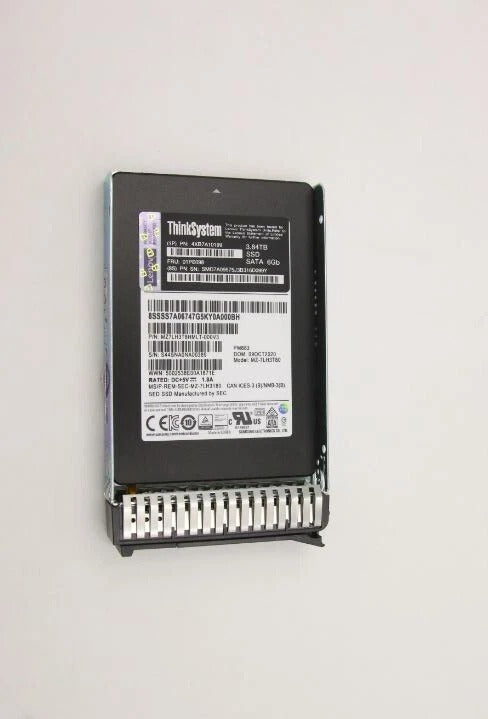 4XB7A10199 Lenovo 01PE098 ThinkSystem 2.5" PM883 3.84TB SATA Ent Entry 2.5" SSD
